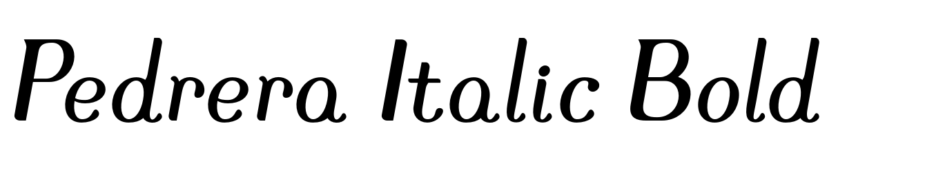 Pedrera Italic Bold